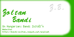 zoltan bandi business card